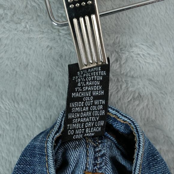 Southpole Shorts Womens Juniors 13 (33x12) Blue Stretch Denim Bermuda Y2K - Picture 9 of 9